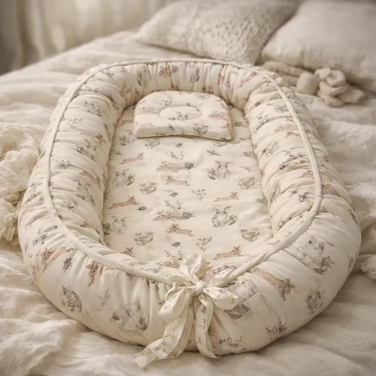 GOTS certified organic cotton baby bedding essentials collection, Mamma & Amour