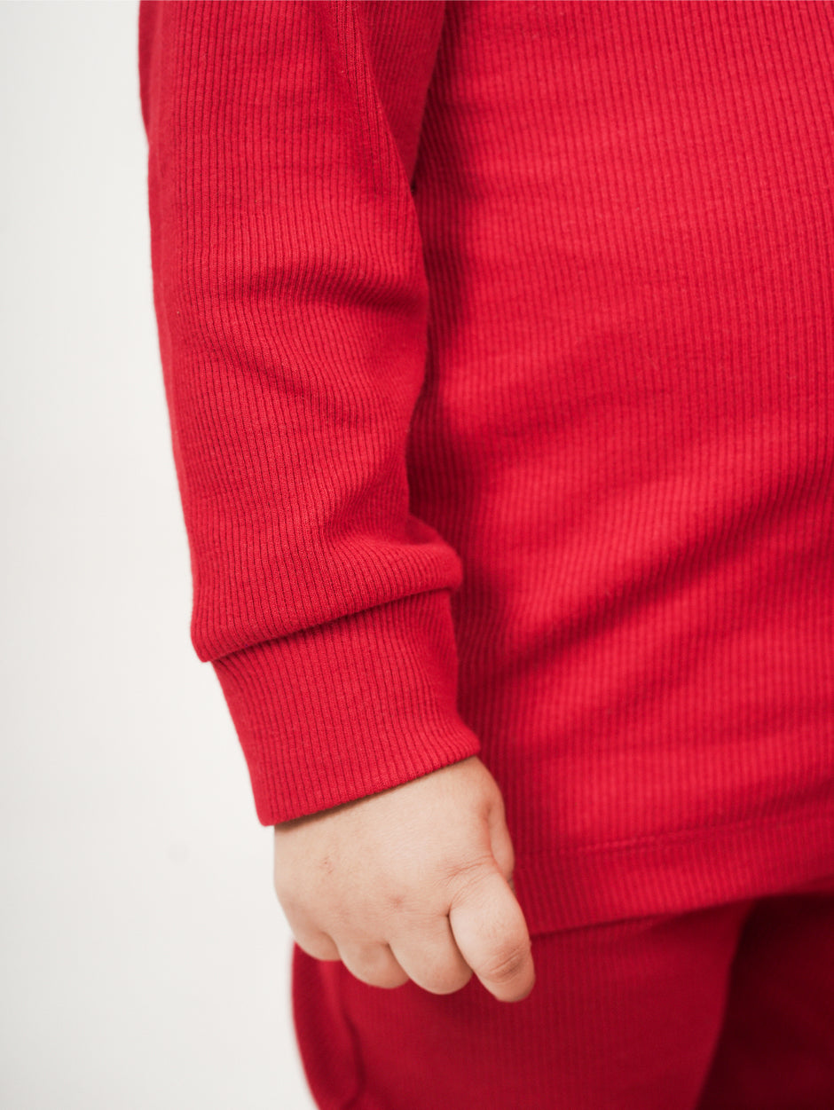 Textured Red Night Wear