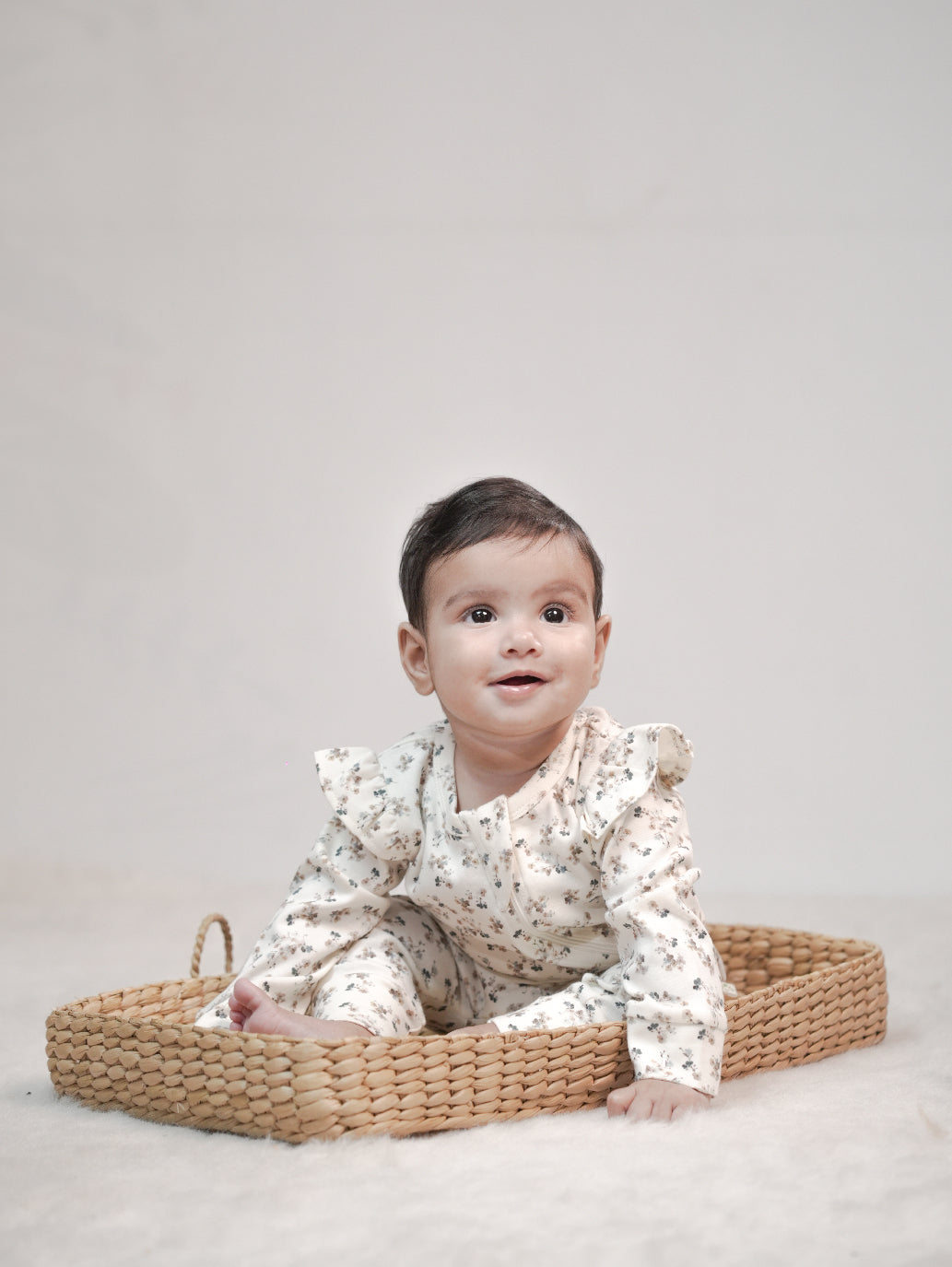 Floral Printed Organic Cotton Sleepsuit
