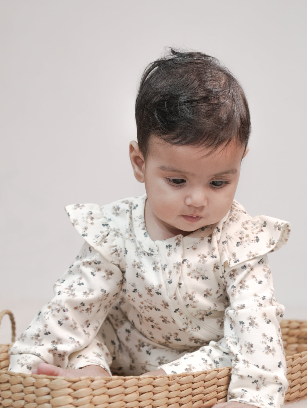 Floral Printed Organic Cotton Sleepsuit