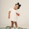 Apple Print Textured Dress With Bloomer