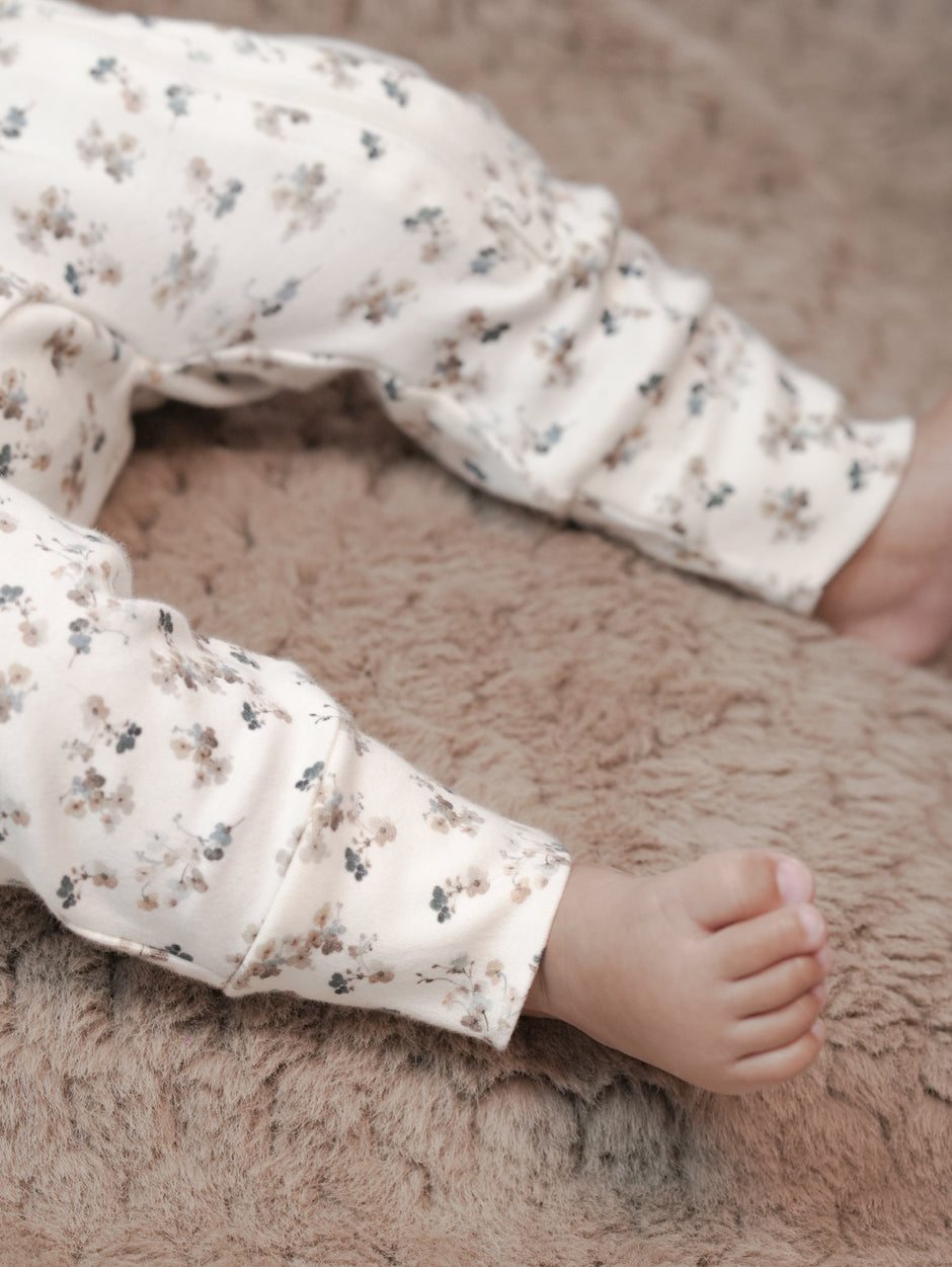 Floral Printed Organic Cotton Sleepsuit