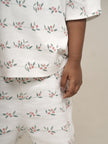 Botanical Print Oversized T-Shirt & Shorts Set