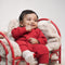 Cherry Red Textured Organic Cotton Sleepsuit