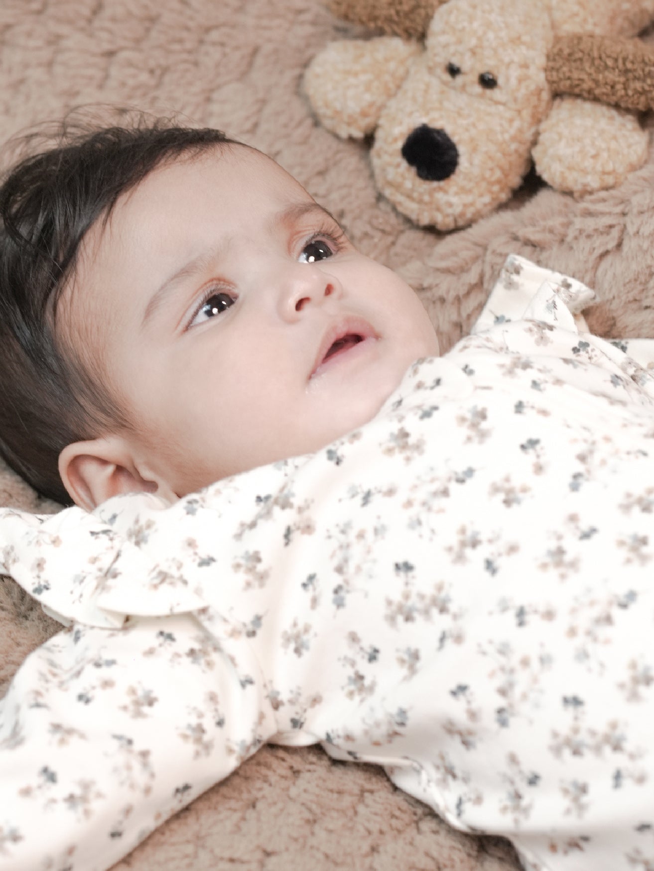 Floral Printed Organic Cotton Sleepsuit