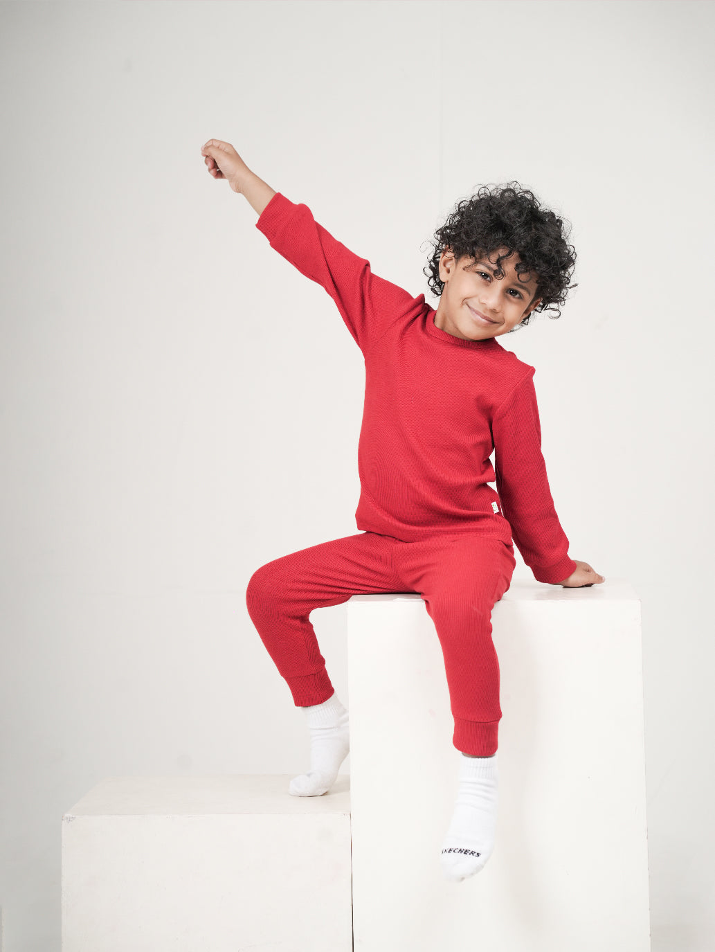 Textured Red Night Wear
