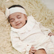 Cloud Party Pointelle Organic Cotton Romper