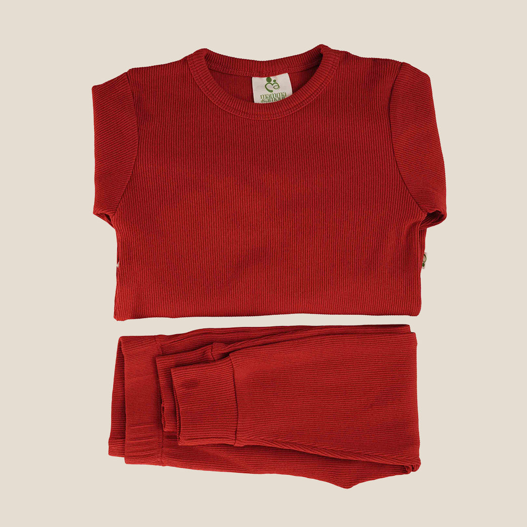 Textured Red Night Wear