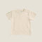 organic cotton beige signature logo t-shirt for kids|Mamma & Amour