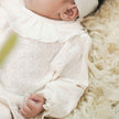 Cloud Party Pointelle Organic Cotton Romper