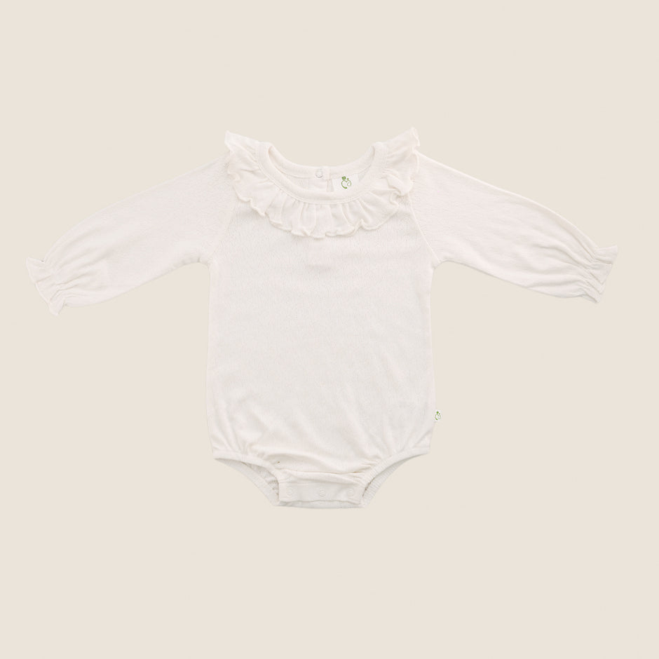 Cloud Party Pointelle Organic Cotton Romper