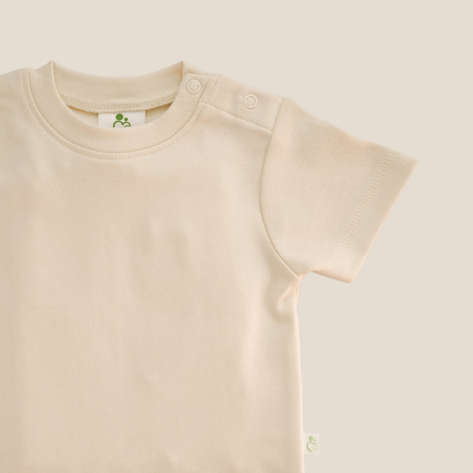 Brown Corduroy Dungaree And T-Shirt Set