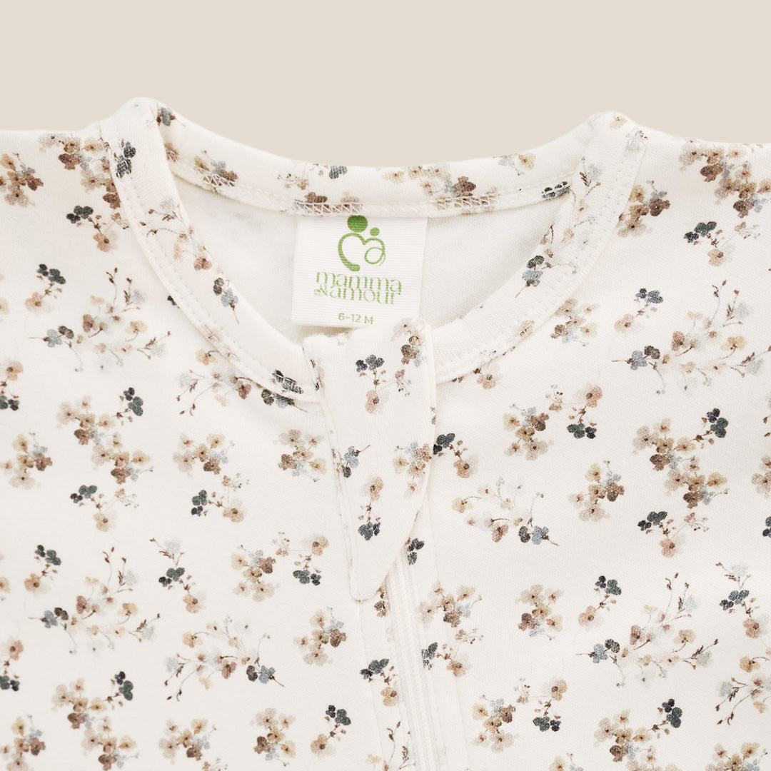Floral Printed Organic Cotton Sleepsuit