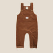 Brown Corduroy Dungaree And T-Shirt Set