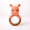 Signature Hippo Rattle | Handcrafted Crochet Baby Toy