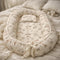 Mamma & Amour organic newborn baby nest india with bunny print and matching pillow for baby room decor