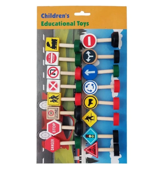 Wooden Traffic Signs-Educational Toy