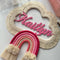 Personalised macramé baby name cloud wall hanging with rainbow by Mamma & Amour